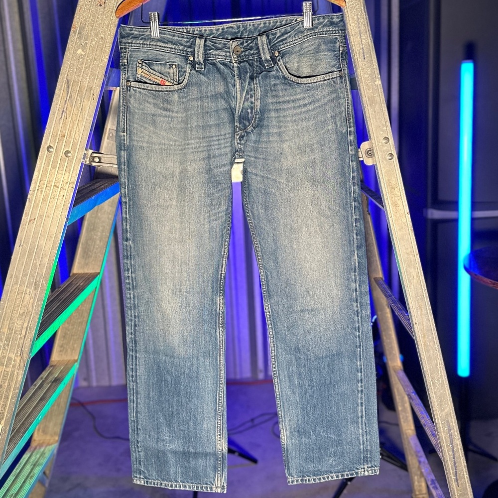 Diesel Larkee Regular Straight Fit Jeans Blue 32x30 Wash 008XR